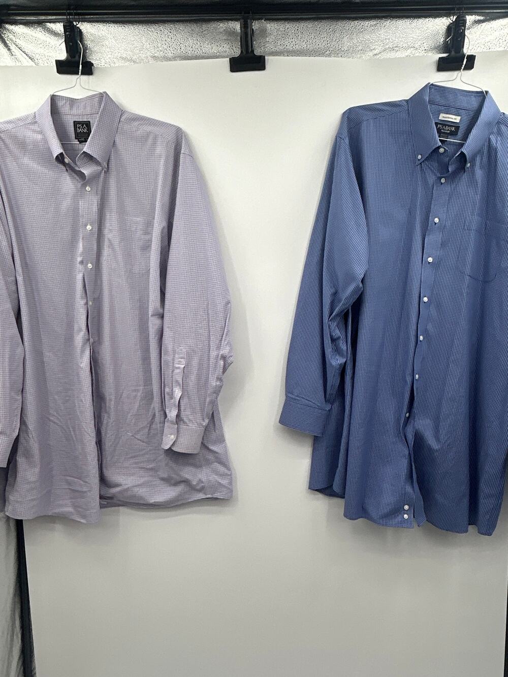 2 Jos A Bank Traveler Dress Shirts Men’s 18½ 37 Traditional Fit Business Casual